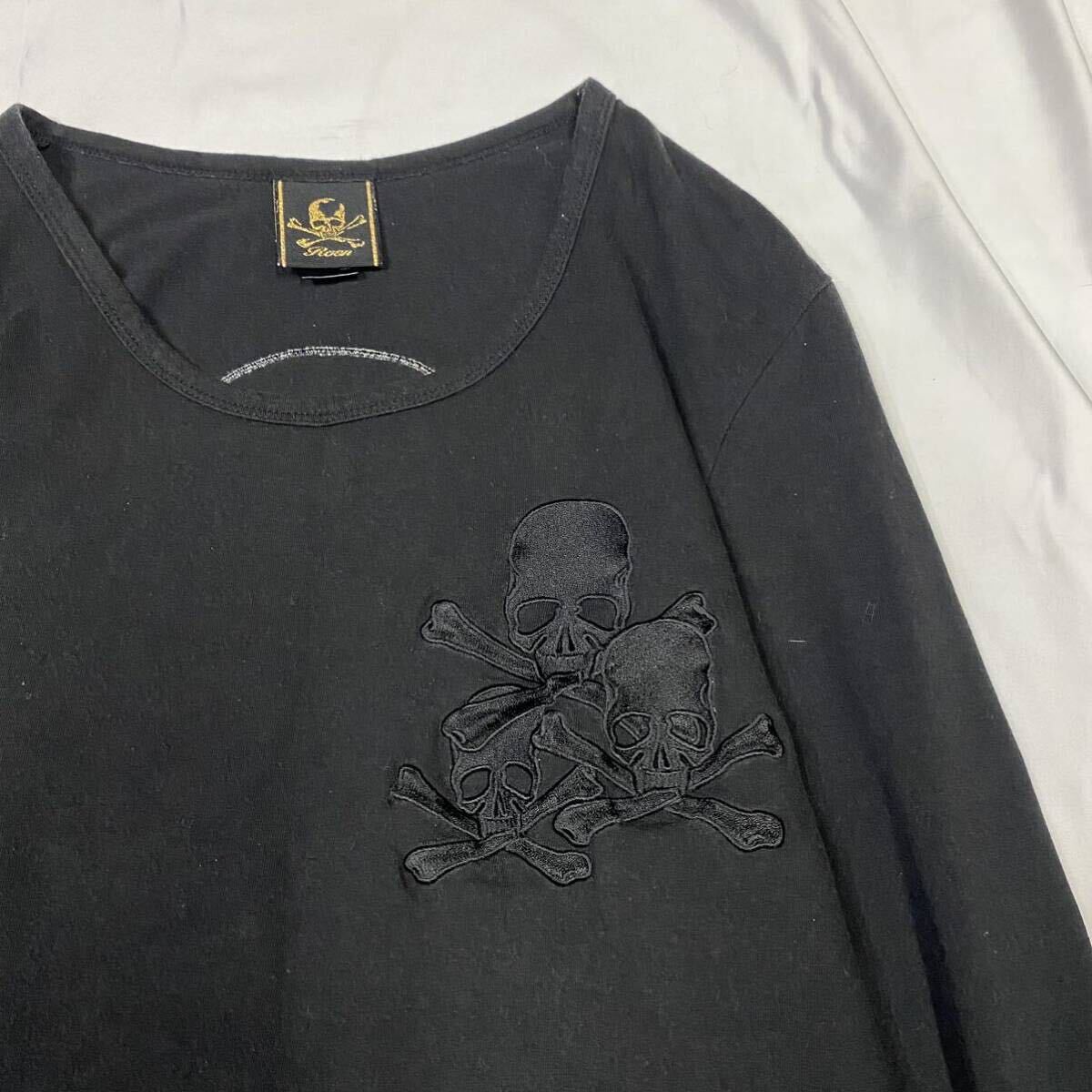 Rare 00's Roen Leopard Skull T-shirt JAPANESE LABEL archive goa ifsixwasnine kmrii share spirit lgb 14th addiction_画像5