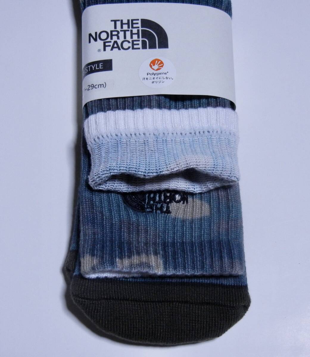 ^ North Face socks 27-29cm camouflage -ju anti-bacterial * deodorization new goods 