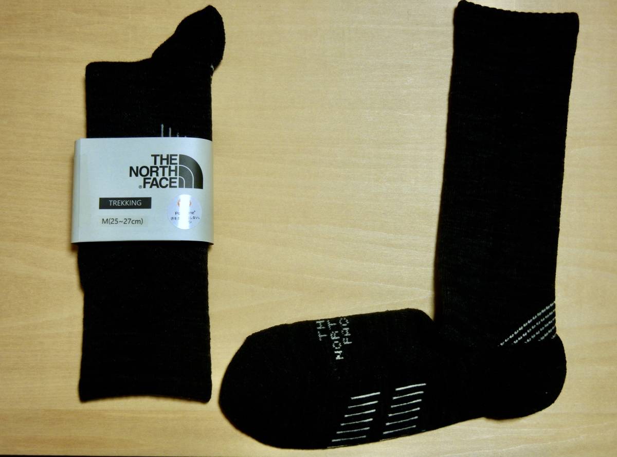 ^ North Face trekking socks 25-27cm black new goods 