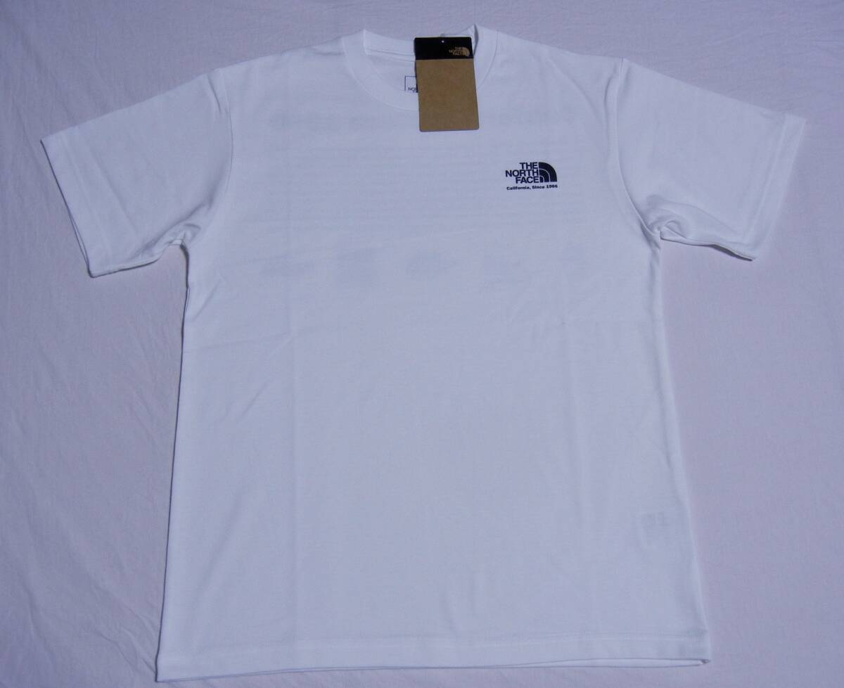 ▲ノースフェイス 速乾半袖TシャツS寸 ホワイト/ バックプリント NT32407 新品_画像2