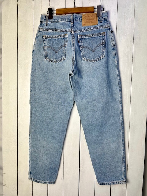 USA古着 90s～00s USA製 Levis 550 RELAXED FIT デニムパンツ 8 フェード青 オールド ヴィンテージ リーバイス アメリカ ルーズ ●215