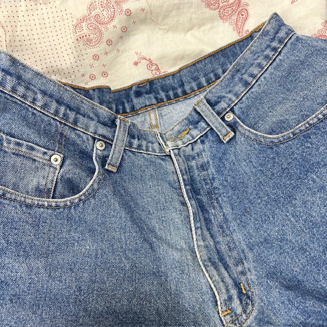 USA古着 90s～00s POLO JEANS ラルフローレン LOOSE ワイドデニムパンツ 31 青 オールド ポロジーンズ アメリカ ルーズフィット ●217