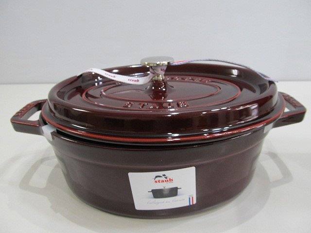 １円  未使用保管 Staub スコット オーバル グレナディンレッド 40500-273 27cmの画像2