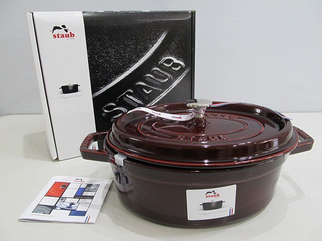 １円  未使用保管 Staub スコット オーバル グレナディンレッド 40500-273 27cmの画像1