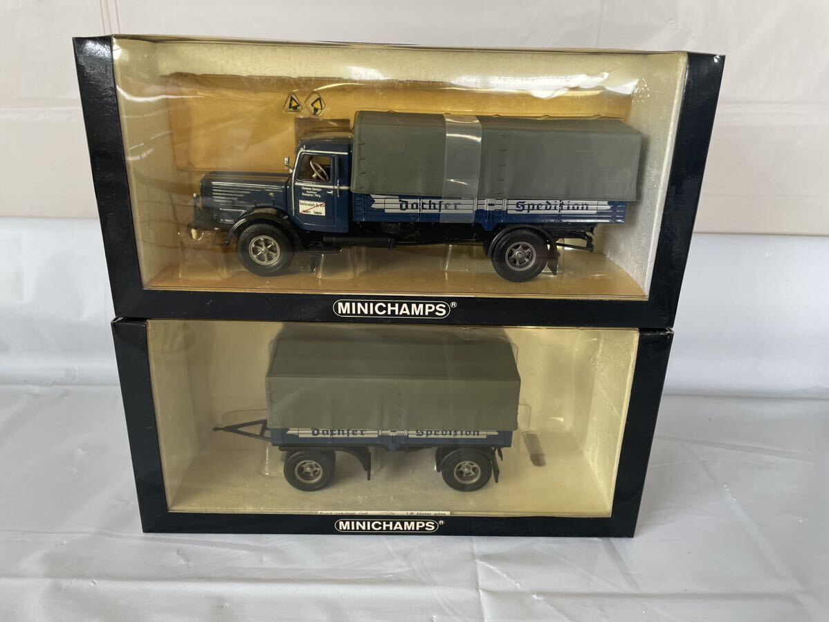MINICHAMPS 1/43 Buessing 8000 s Canvas Truck Dachser / Truck Trailer with Tarpaulin キャンバス　トラック　トレーラー　ミニカー