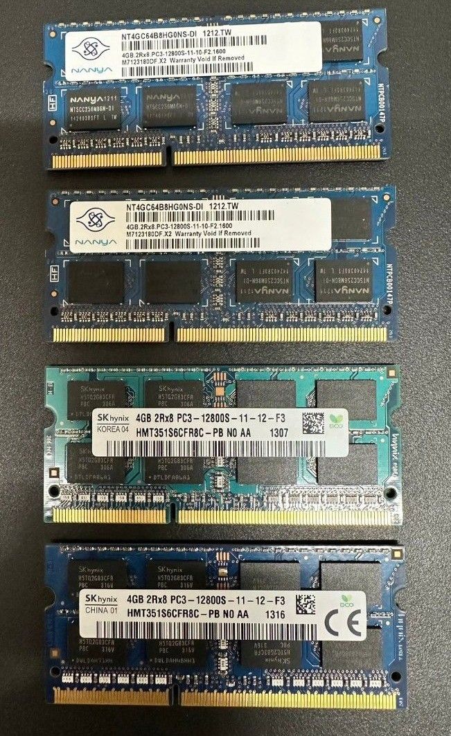 PC3 SO-DIMM ノートPC用　4GB　4枚セット