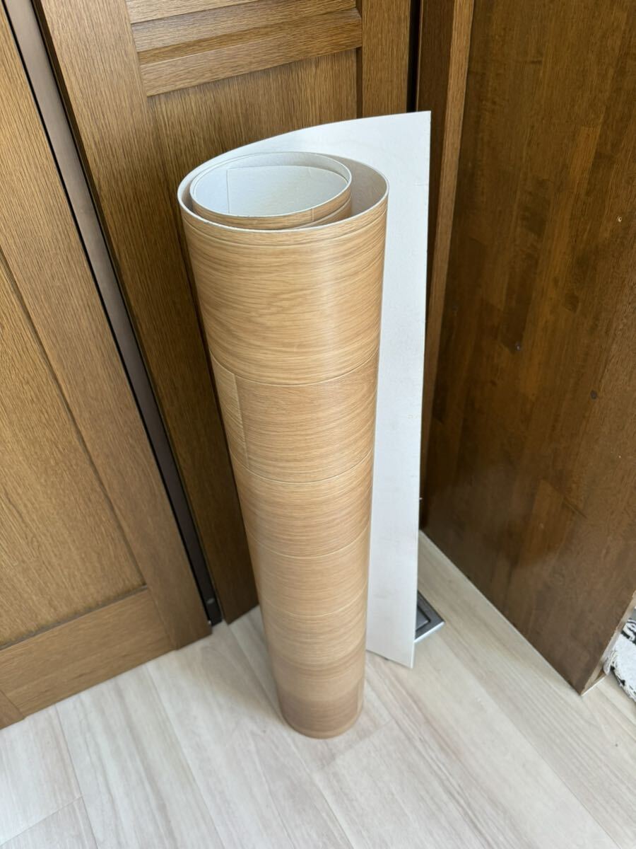 メーカー不明 端材 クッションフロア 130cm×80cm 木目調 床材 DIY 700の画像1