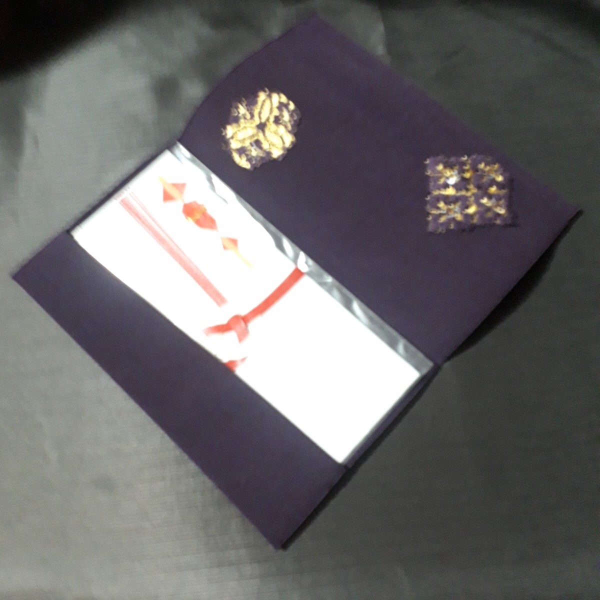 [ unused ] gold . fukusa .. purple festival . sack attaching gold silver . fukusa purple color 