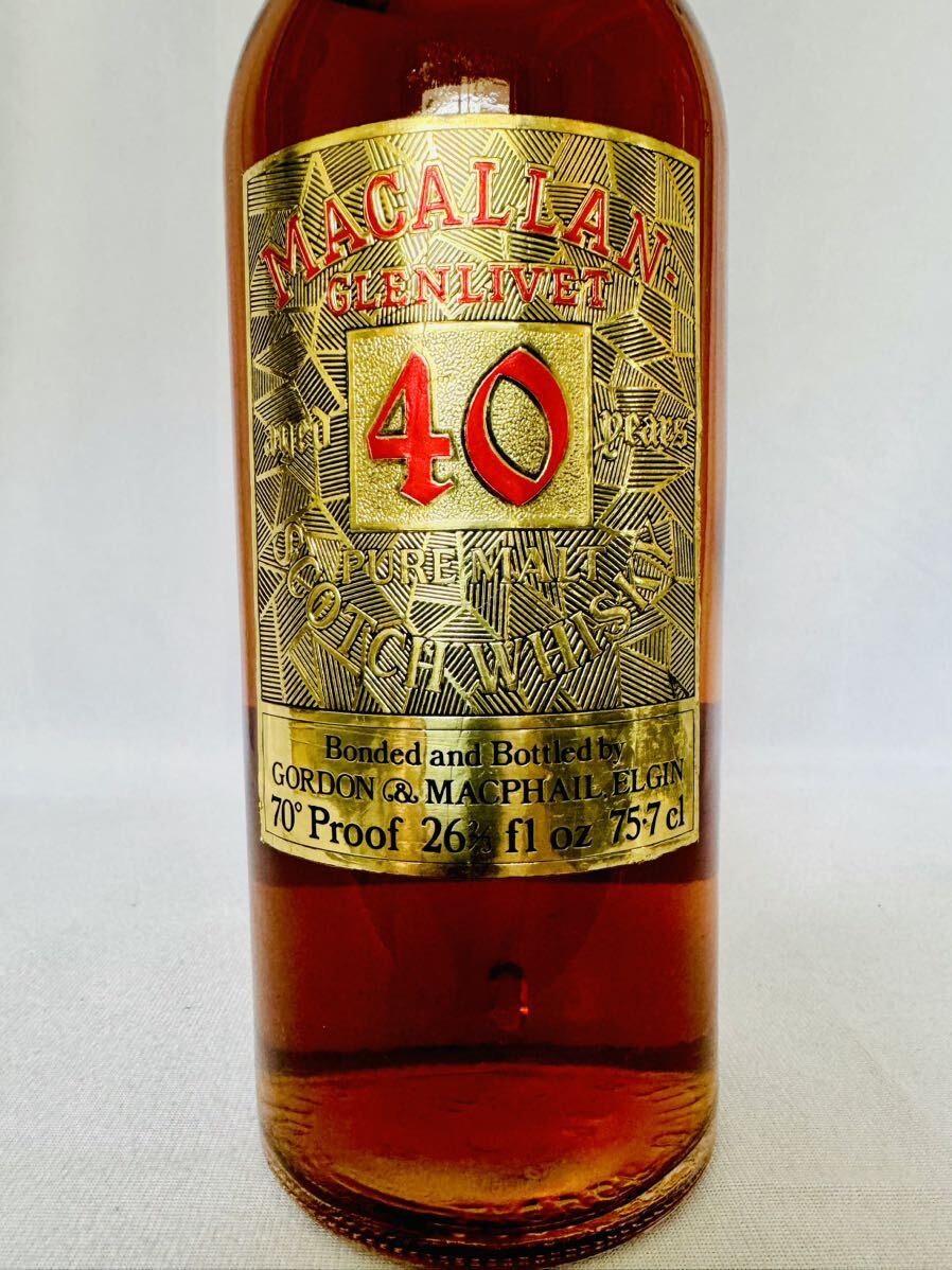 【歴史的ボトル】MACALLAN 40 years GOLD LABEL マッカラン 40年 ゴールドラベル 検(18年 25年 30年 ボウモア 山崎 イチローズモルト の画像2