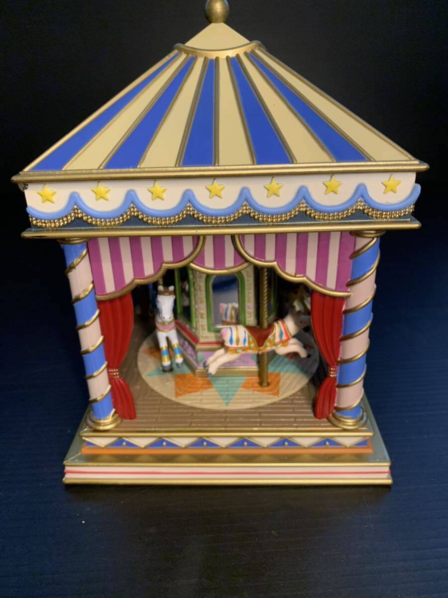 美品 動作確認済み むらいこうじ オルゴール 回転木馬 カルーセル Plaisir d'amour 愛の喜び CARROUSEL メリーゴーラウンド アンティークの画像4