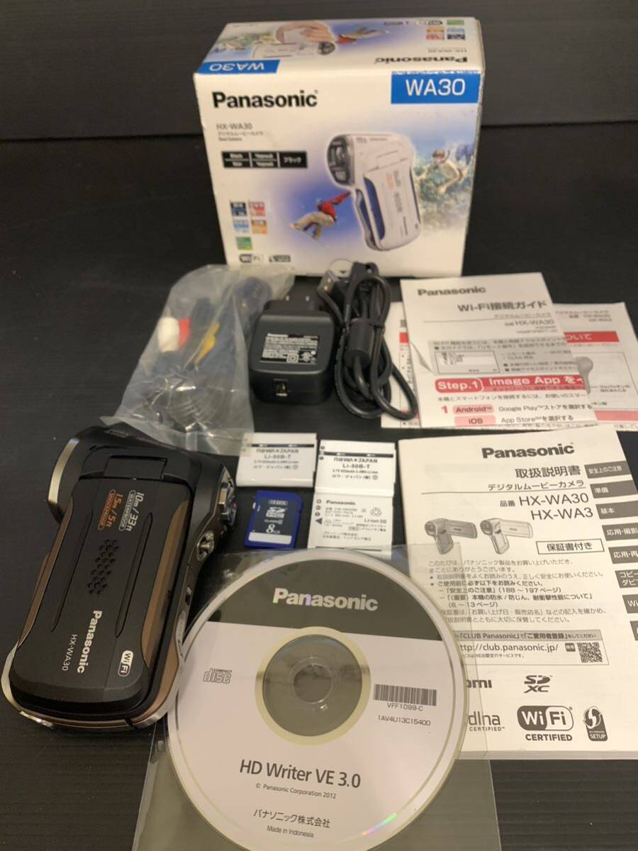 超美品 使用1回 Panasonic パナソニック デジタルムービーカメラ HX-WA30 防水デジタルムービーカメラ ビデオカメラ デジタルカメラ 耐衝撃_画像1