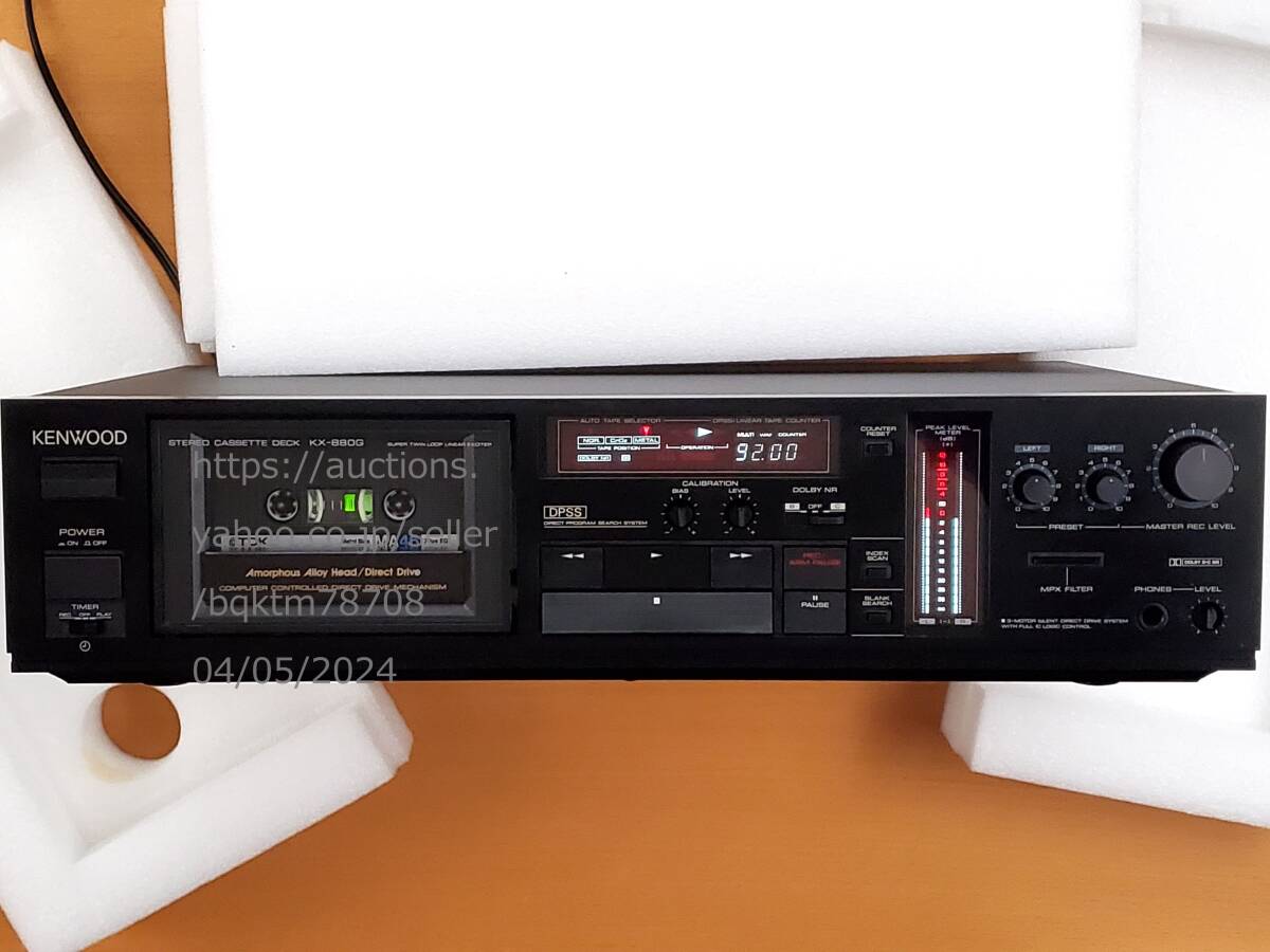 検査済 KX-880G カセットデッキ TRIO - KENWOOD アモルファス 2-HEAD DIRECT DRIVE CAPSTAN オリジナル 特性良好