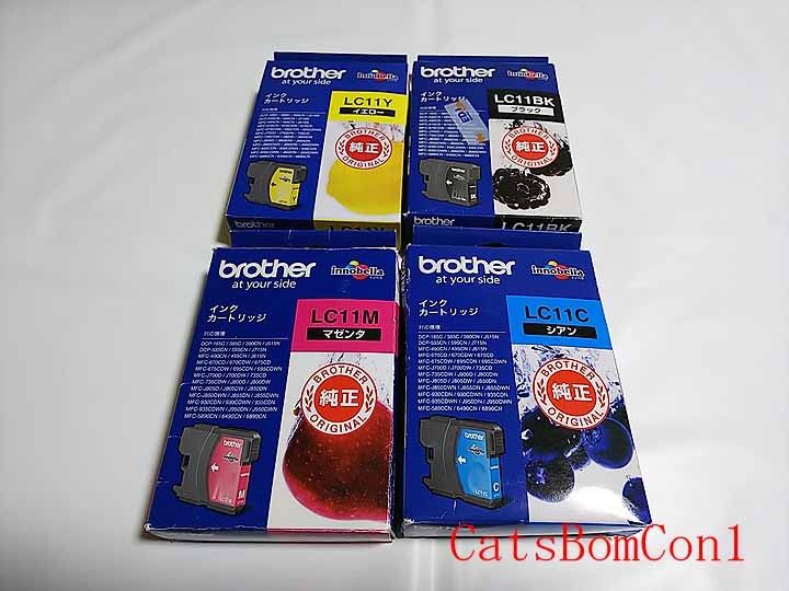 ■純正 brother LC11-4PK 4色 2021 2022 2024期限 [未使用] ブラザーインクカートリッジ