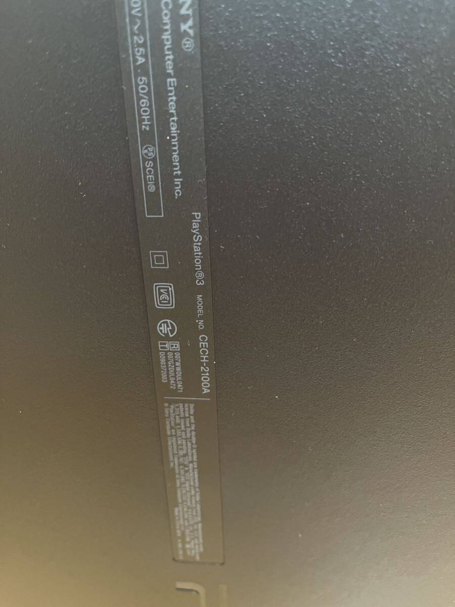 PS3 本体 チャコール・ブラック（CECH-2100A 120GB)本体 箱 コントローラー ジャンク品の画像6