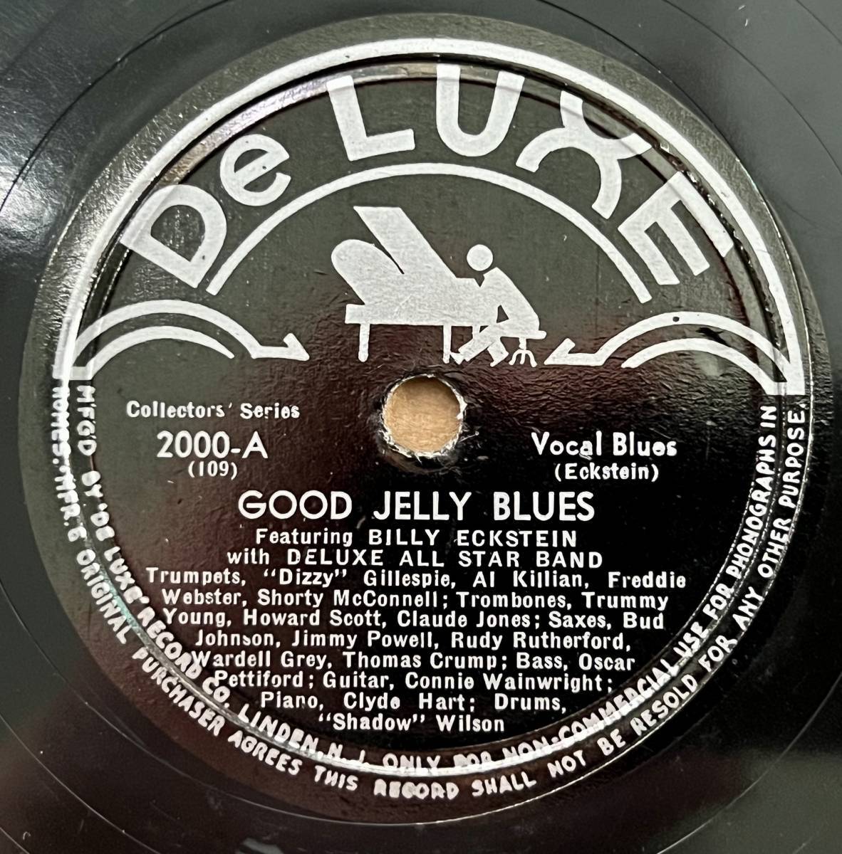 BILLY ECKSTEIN w DIZZY GILLESPIE, WARDELL GREY DELUXE Good Jelly Blues/ I Stay In The Mood For You_画像1