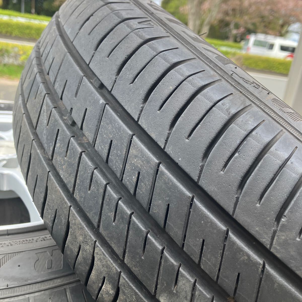 175/70R14 社外アルミホイール 14インチ 4穴 バリ山 倉庫保管 比較的綺麗 グッドイヤー 4本セット_画像5