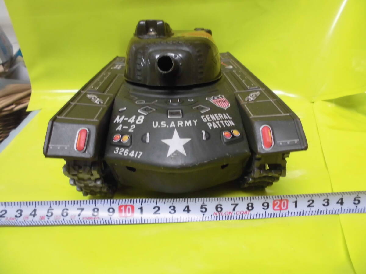 当時物 ブリキの戦車・タンク U,S,ARMY M－４８ PATTON TANK アサヒトーイ 日本製の画像3