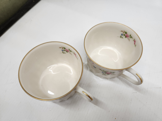 Noritake Ivory China アイボリーチャイナ ノリタケ カップ＆ソーサー 2客セット 花柄 金縁 洋食器 札幌市 平岸店_画像2