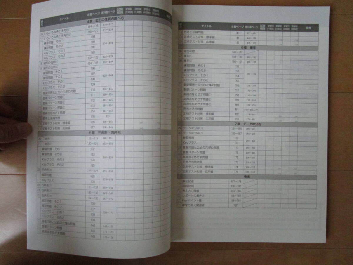 Keyワーク【数学・学図・中２-195】未使用 学校図書版 解答欄書込なし 最新版 ２年 ２年生 キーワーク 教科書準拠 問題集 改訂版 _画像4