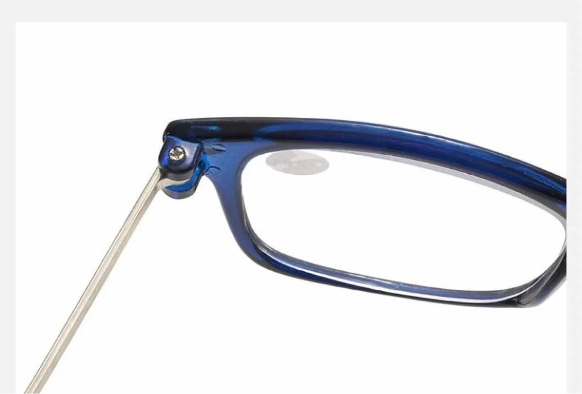 マグネット式首掛け老眼鏡ブルー+3.0老眼鏡 シニアグラス リーディンググラス