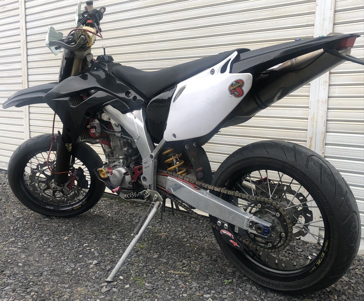 HONDA CRF450R 250R MOTARD モタード ホンダ2002年 登録書類有り 公道レーサー モトクロス オフロード kx rmz wr yz ktm dトラッカー DRZ_画像4