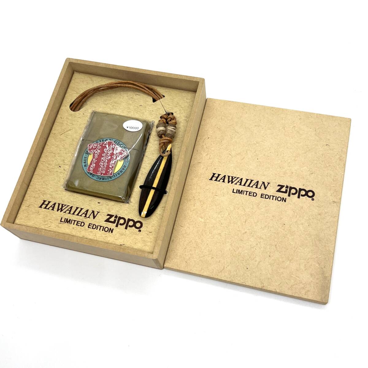 未着火品!! zippo ジッポー HAWAIIAN ハワイアン アロハシャツ チャーム付 ソリッドブラス 1998年製 立体メタル 真鍮 リミテッド 限定品_画像1