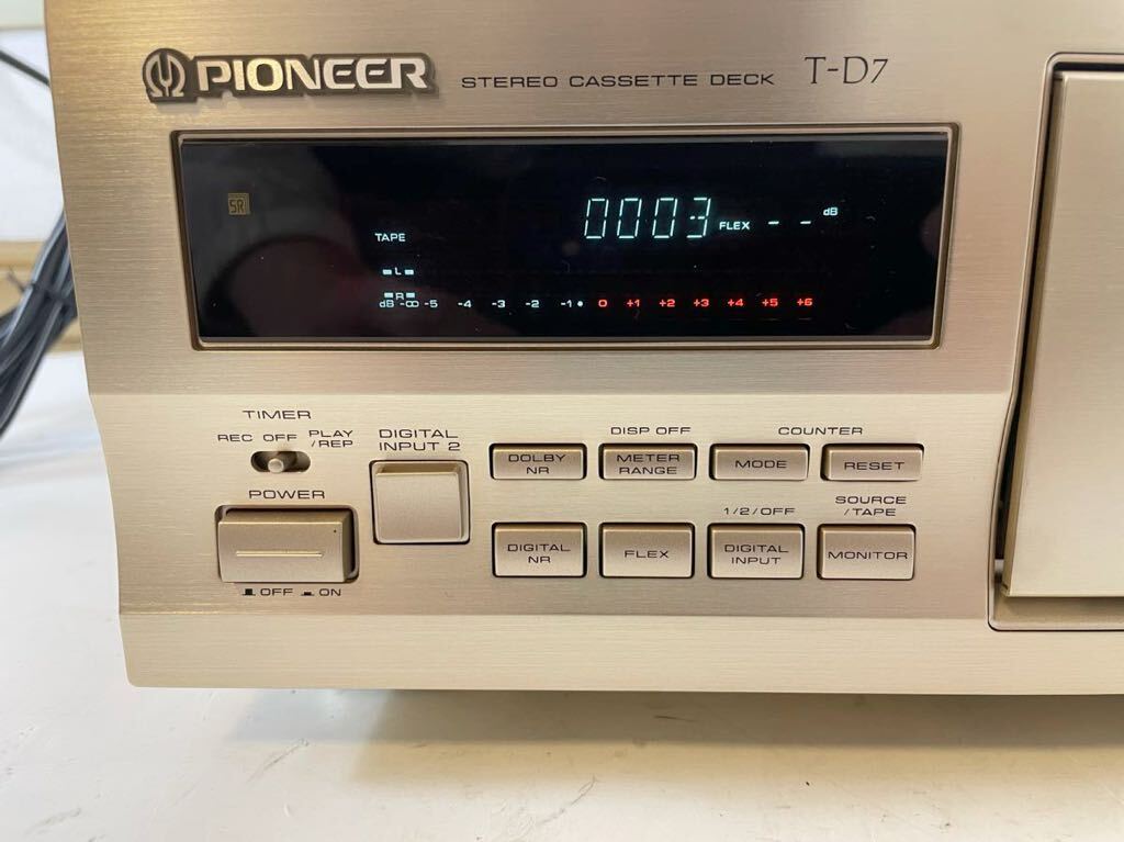 【名機】PIONEER パイオニア T-D7 カセットデッキ リモコン・説明書付き の画像2