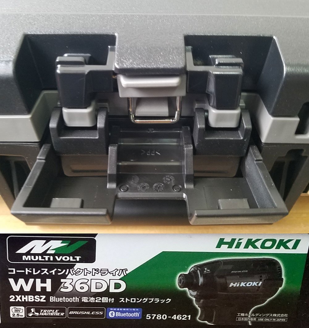 H651 HIKOKI 新モデル コードレスインパクトドライバ WH36DD 2XHBSZ マルチボルト 36v Bluetooth ストロングブラック (B) 新品未使用品_画像9