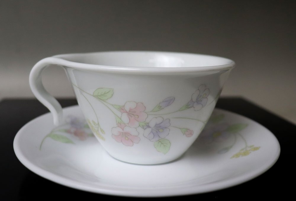 ■W-3810■Corelle/コレール USA 花柄 カップ＆ソーサー5客 綺麗■の画像7