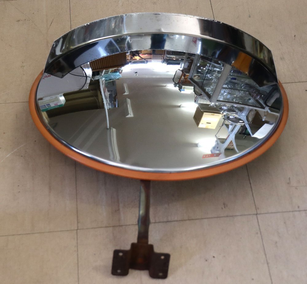 ■W-3846■凸面鏡 カーブミラー 反射鏡 丸型 車庫前 安全確認 直径47㎝ 綺麗■の画像1
