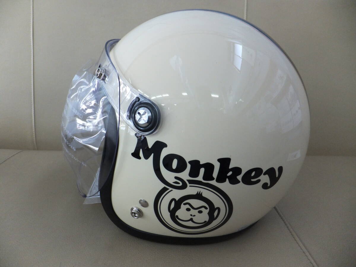 Honda Monkey モンキー ヘルメット■アイボリー×ブラック Mサイズ_画像4