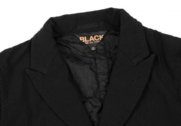 ブラックコムデギャルソンBLACK COMME des GARCONS ペイズリーライニングジャケット 黒S_画像4