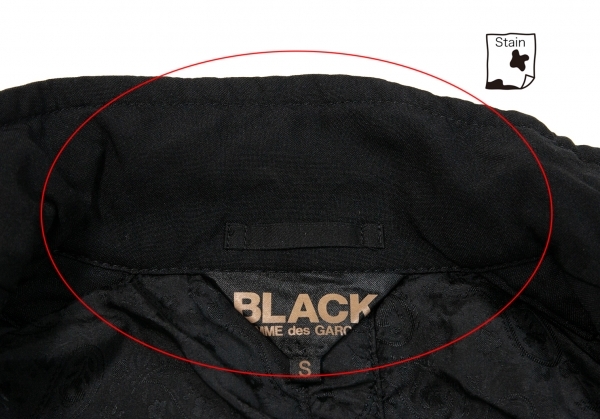 ブラックコムデギャルソンBLACK COMME des GARCONS ペイズリーライニングジャケット 黒S_画像5