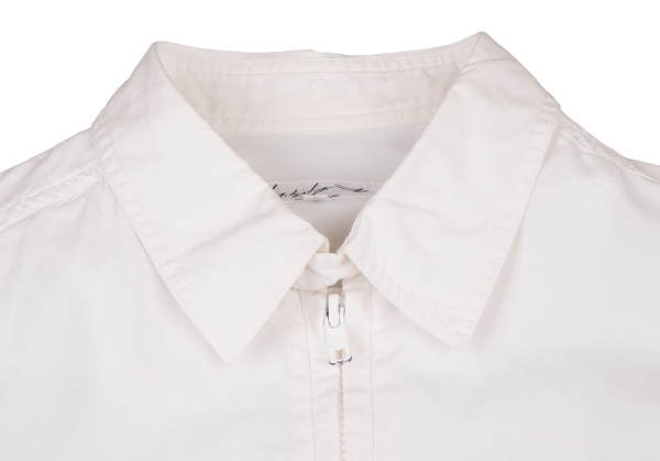 ヨウジヤマモト プールオムYohji Yamamoto POUR HOMME フラップポケットデザインダブルジップシャツ 白2_画像3