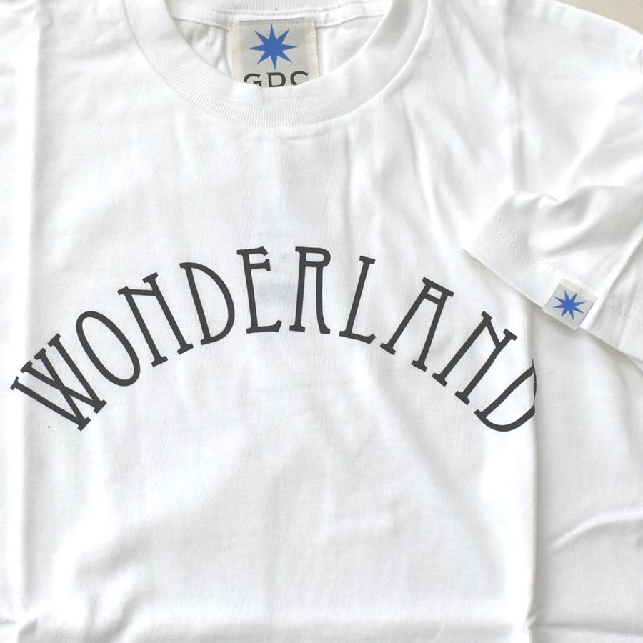 GDC ジーディーシー 綿100% 半袖Tシャツ 丸首 Wonderland コットン 男女兼用 ユニセックス メンズSサイズ 白 送料無料 A387_画像5