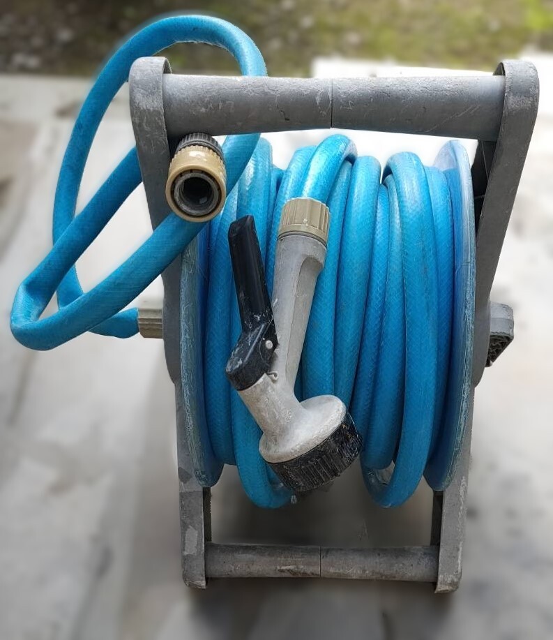 1 jpy * Iris o-yama hose reel 10~20m blue watering water sprinkling car wash drill /kak sun / jet shower 
