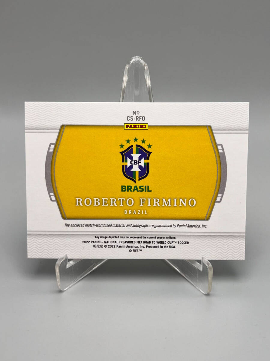 【49枚限定】2022 Panini National Treasures Colossal Roberto Firmino 直筆サインカード Auto Brazilの画像2