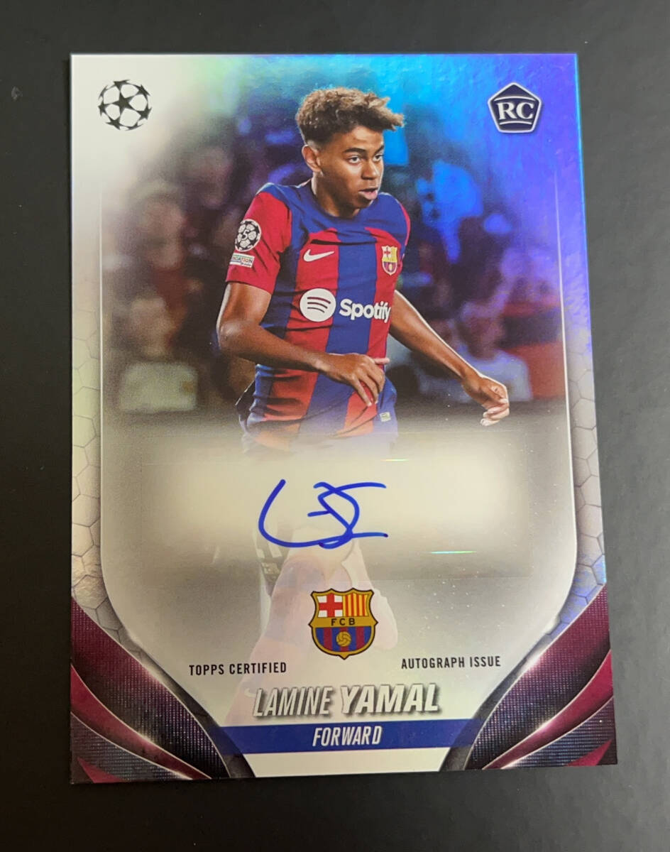 2024 Topps UEFA UCC ヤマル Yamal 直筆サインカード RC ルーキーカード FC Barcelona Auto_画像1