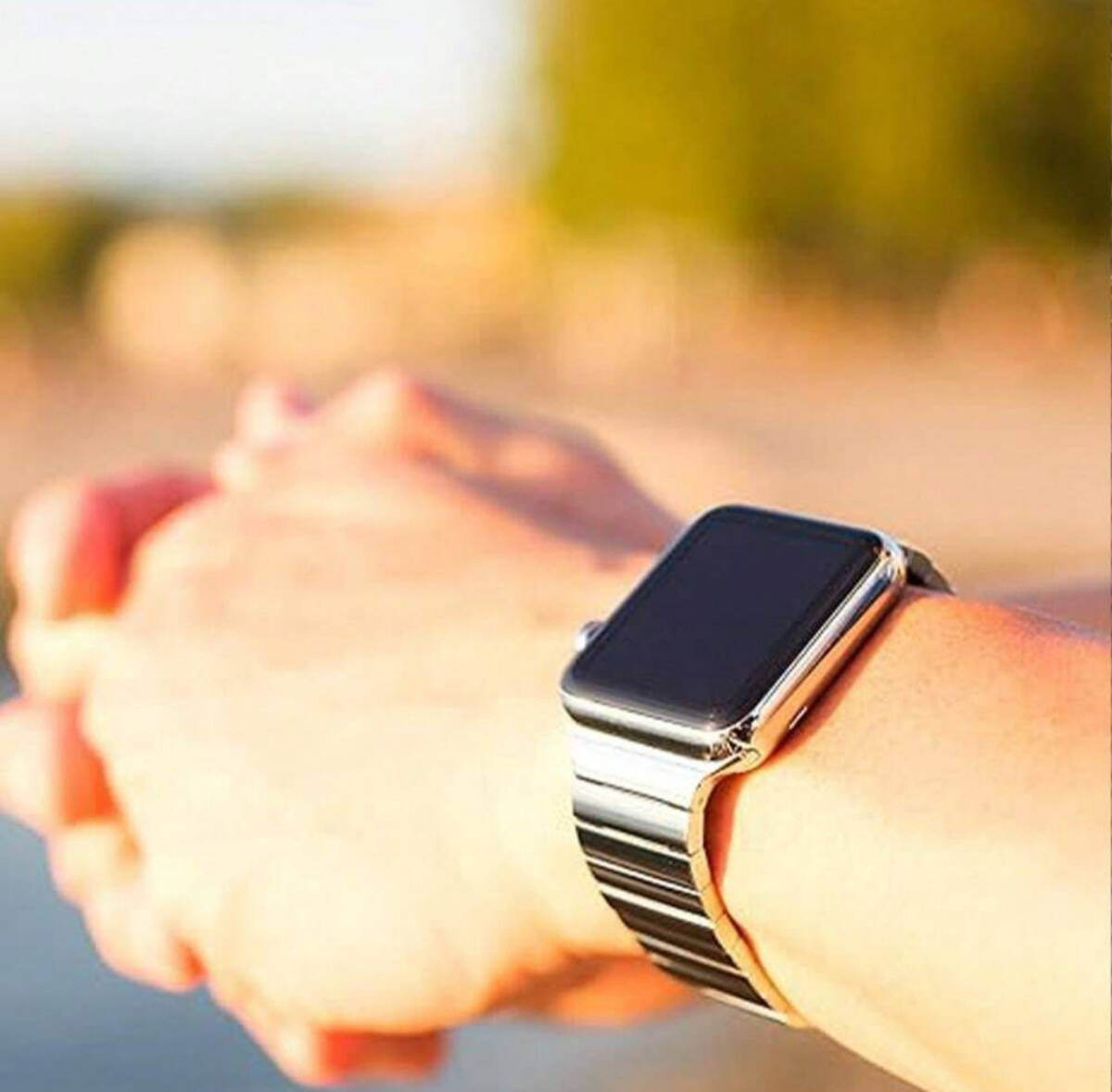  Apple часы частота серебряный нержавеющая сталь ремень apple watch
