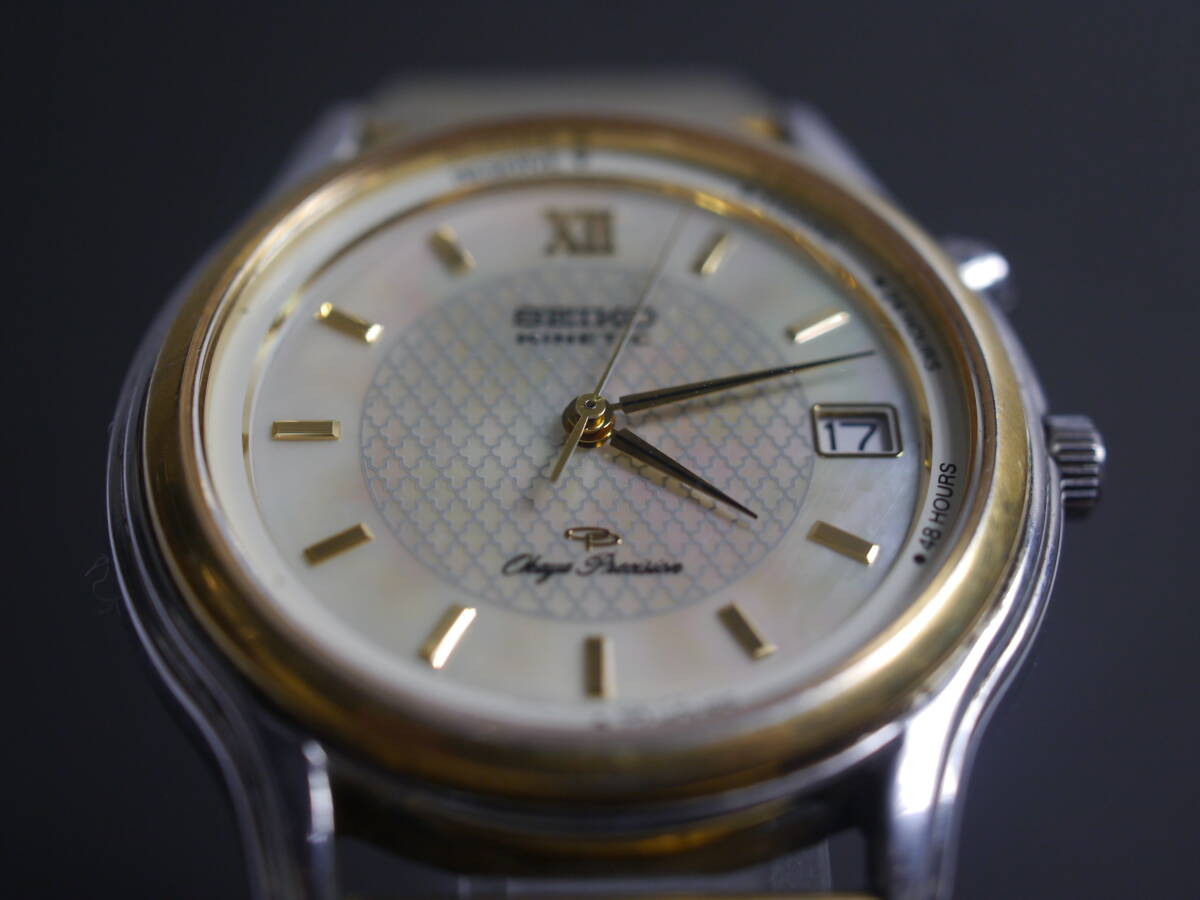 セイコー SEIKO キネティック KINETIC OKAYA PRECISION 3針 デイト YT52-0A50 男性用 メンズ 腕時計 x606_画像2