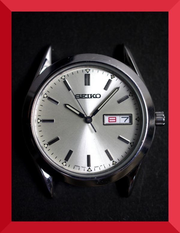 美品 セイコー SEIKO クォーツ 3針 デイデイト 7N43-9080 男性用 メンズ 腕時計 日本製 x571 稼働品_画像1