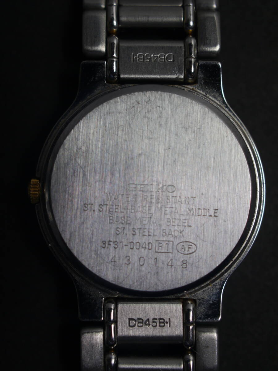 セイコー SEIKO エクセリーヌ EXCELINE クォーツ 3針 純正ベルト 3F31-0040 女性用 レディース 腕時計 x559 稼働品_画像8