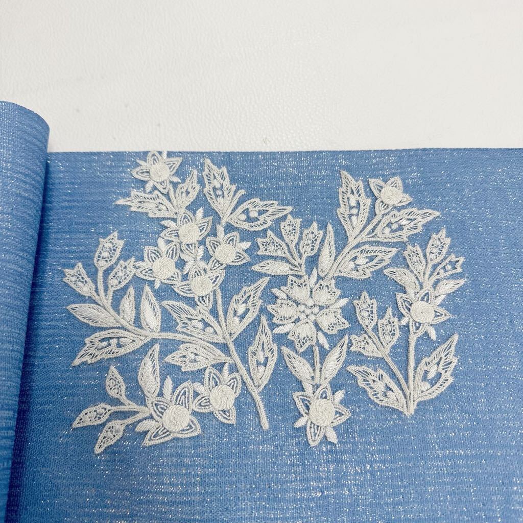 帯10 刺繍 高級 正絹 夏帯 袋帯_画像9