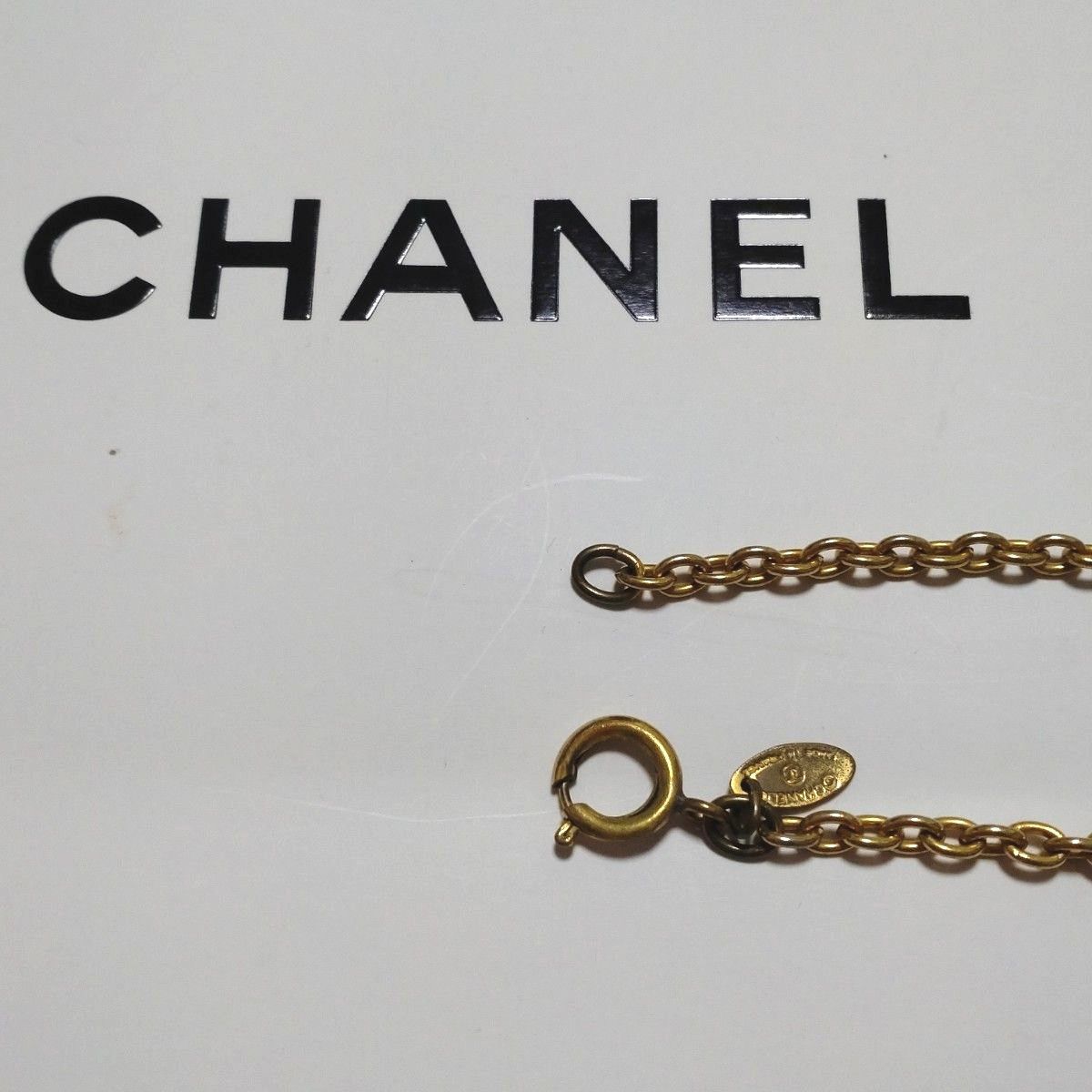 希少 CHANEL ココマーク チェーン ネックレス ヴィンテージ ゴールド シャネル アクセサリー COCO CC サークル 金