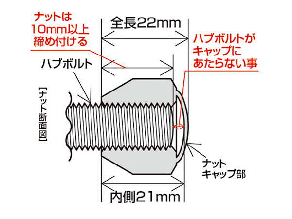 ■KYO-EI ラグナット スーパーコンパクト ホイールナット 日本製 M12×P1.5 21H 16個入 P101-16P クロームメッキ シルバー送料無料_画像5