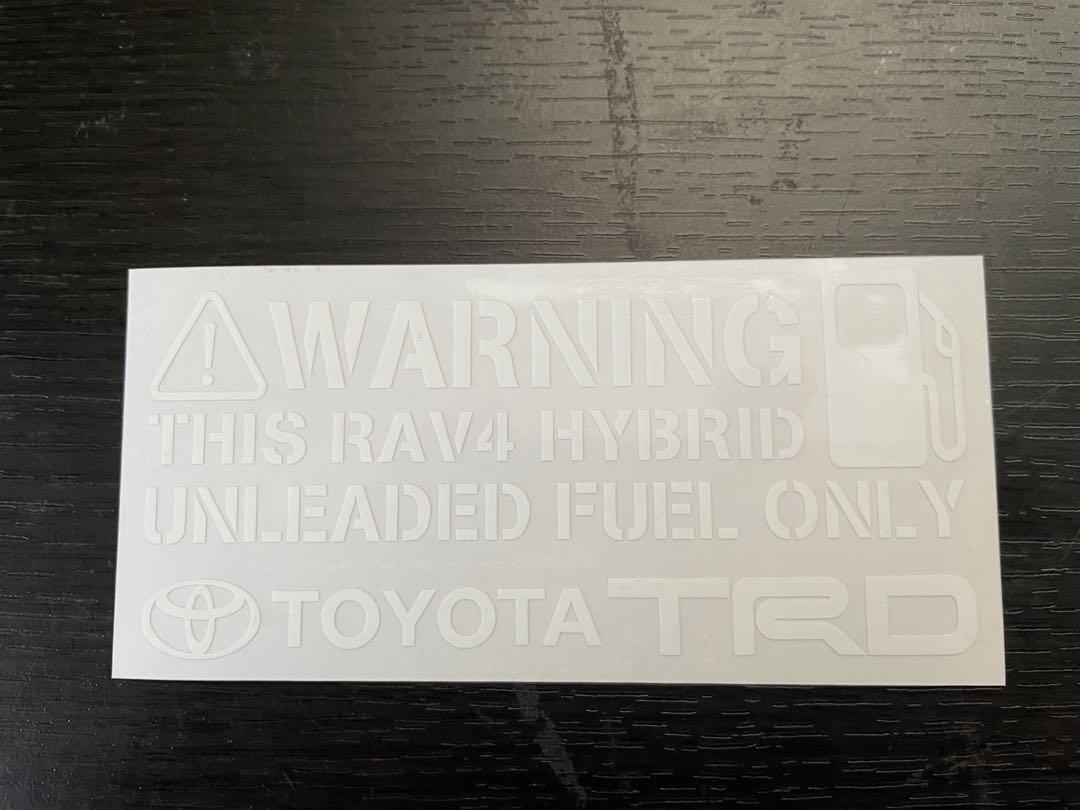 トヨタ RAV4ハイブリッド TRD 給油口 ステンシル ミリタリー カッティングステッカー　白色_画像2