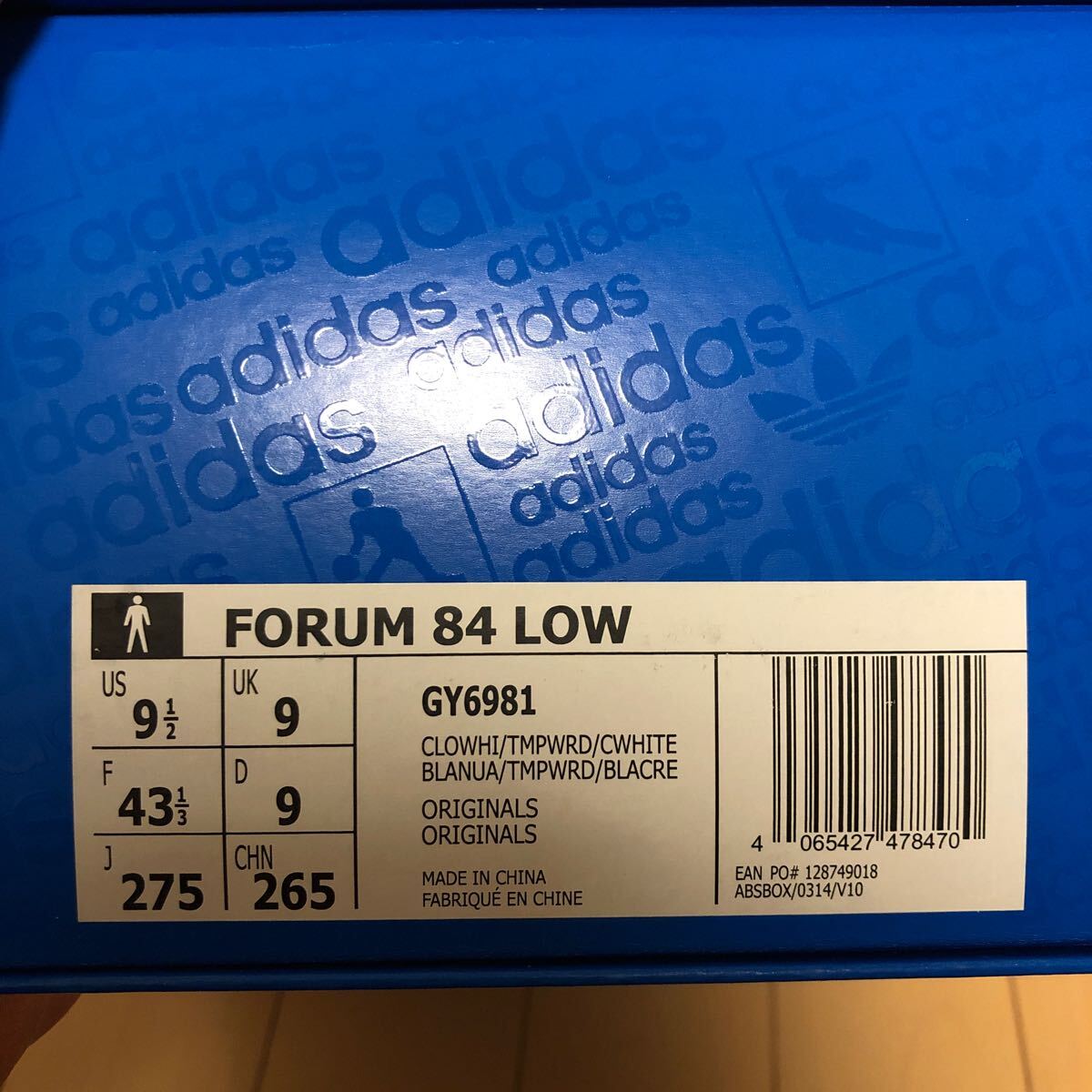 adidas FORUM 84 LOW 新品未使用 27.5cm WHT/RED 品番:GY6981 ORIGINALSの画像9