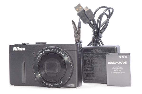 Nikon デジタルカメラ P340 開放F値1.8 1200万画素 ブラック P340BK ＃D0112404021A_画像1