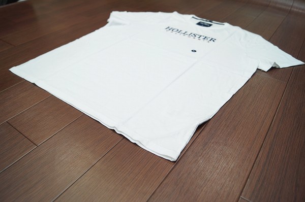 Hollister 刺繍 ロゴ Tシャツ 半袖/XL/ホワイト/白/メンズ ホリスター アバクロ カットソー a&f_画像6