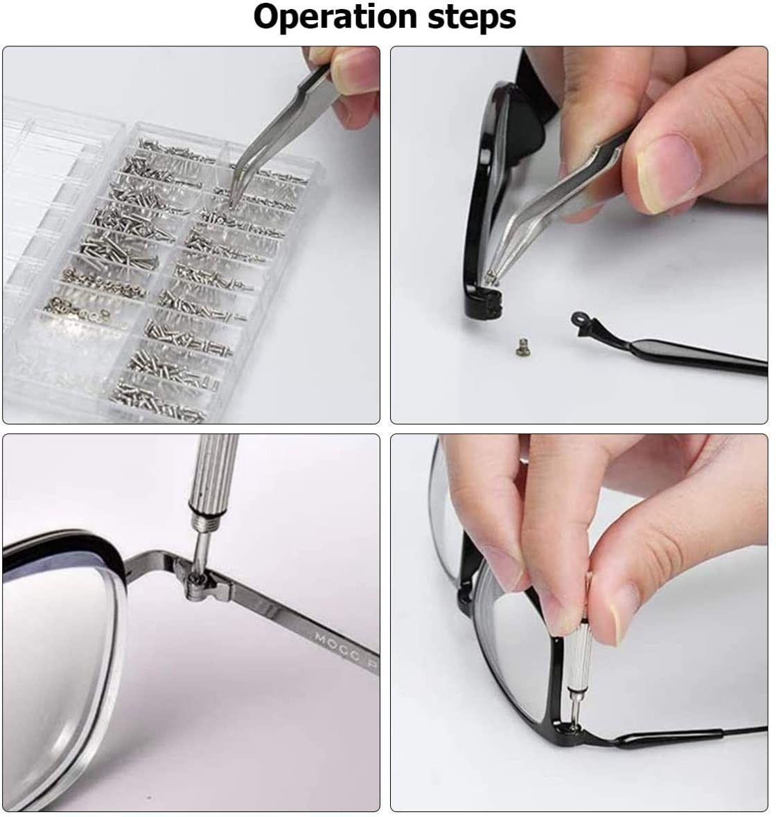 小ネジセット メガネ用ネジ 1000個入り 腕時計修理 補修 ネジの交換